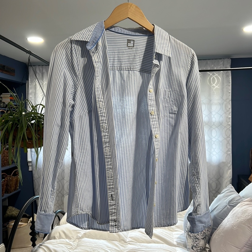Striped button down shirt